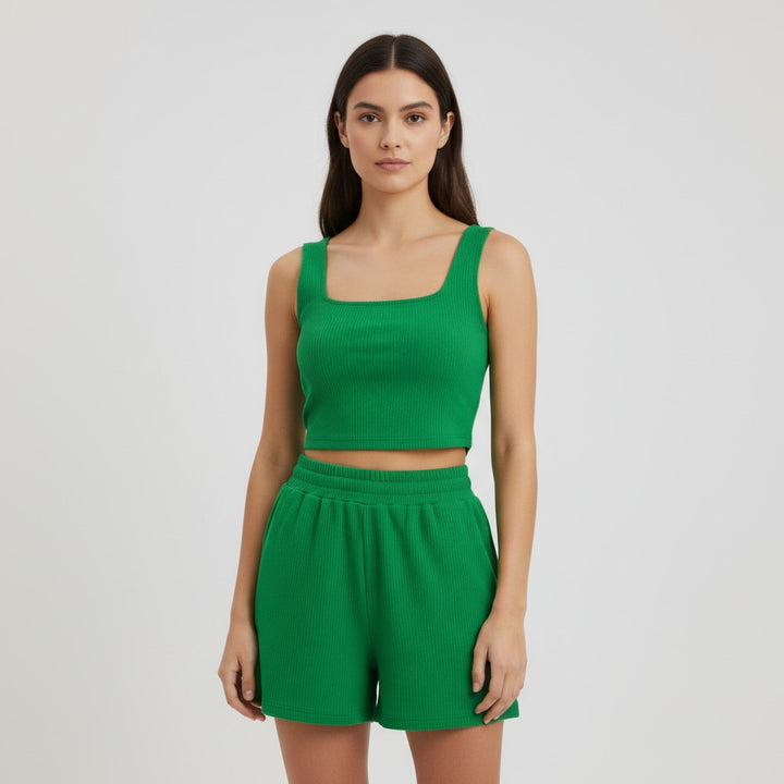 Women's Casual Knit Two Piece Lounge Outfit-Bon Voyage Vintage