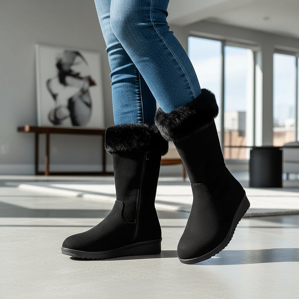 Women’s Casual Long Winter Boots for Snowfall-Bon Voyage Vintage