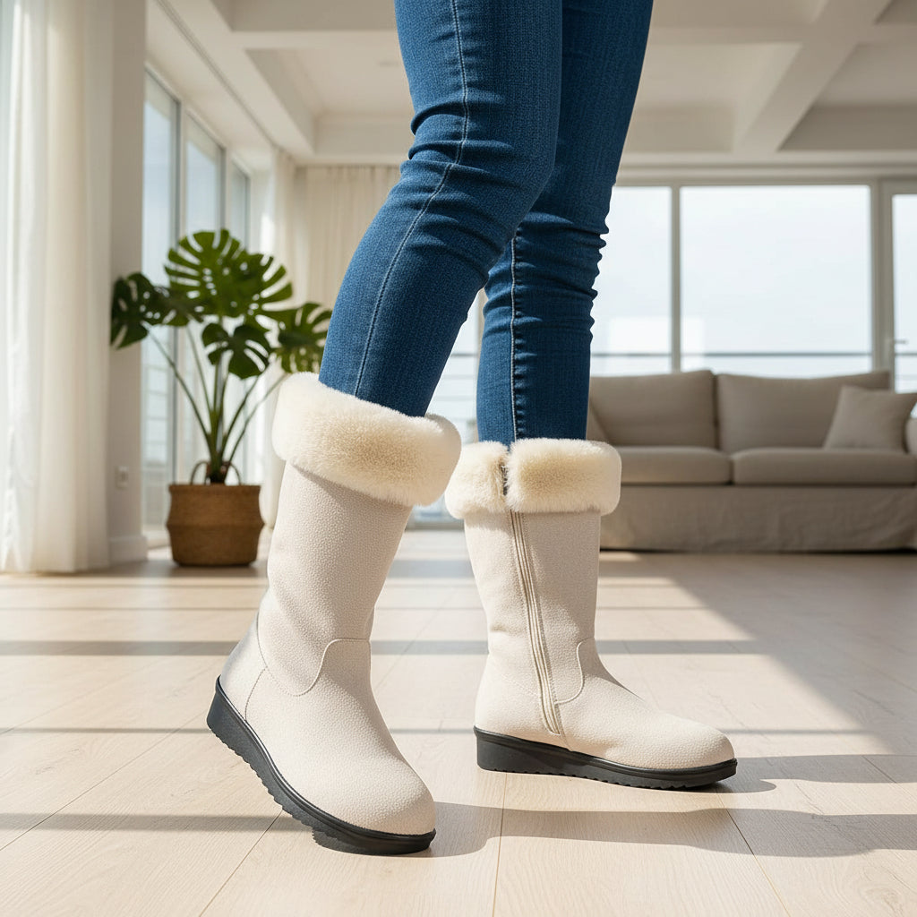 Women’s Casual Long Winter Boots for Snowfall-Bon Voyage Vintage