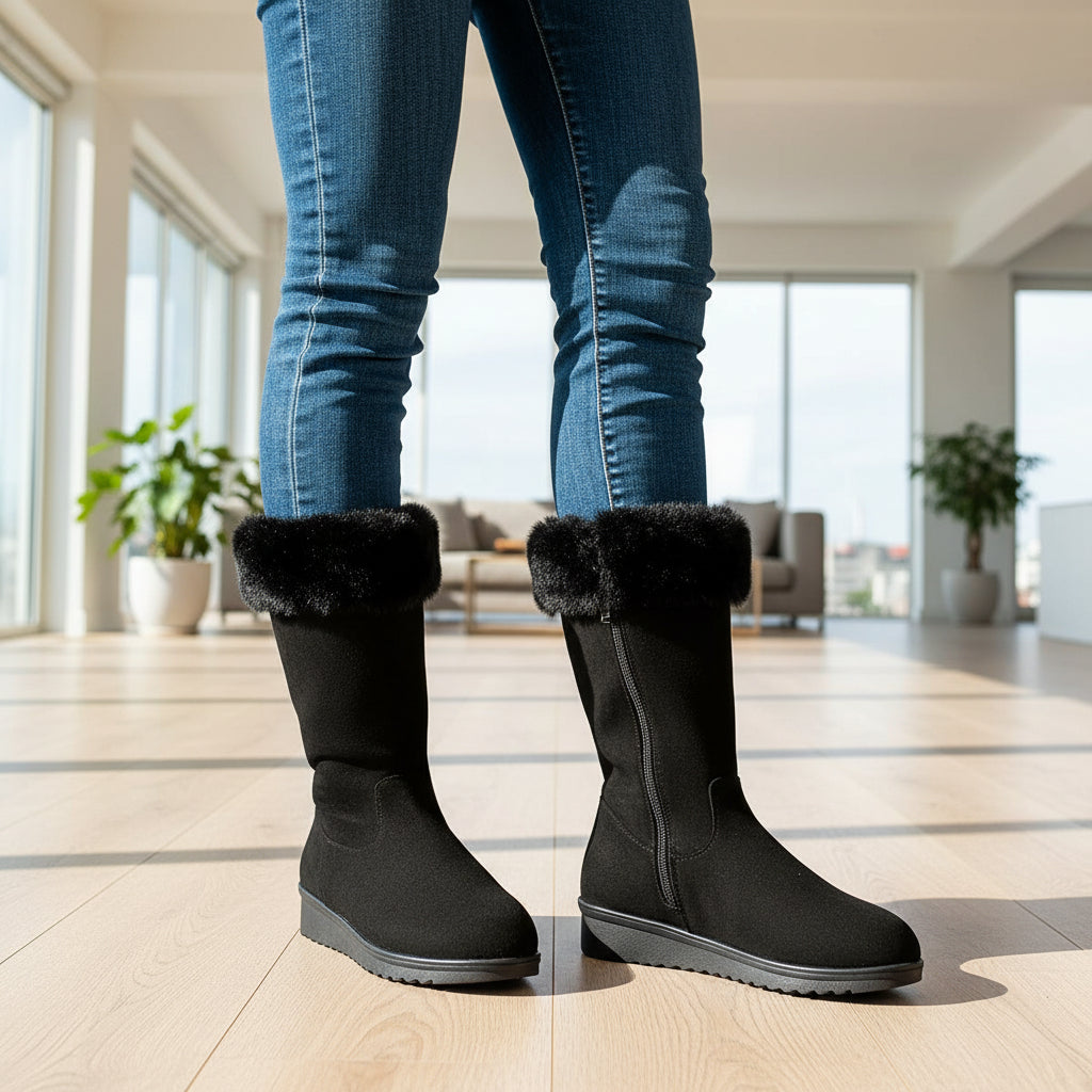 Women’s Casual Long Winter Boots for Snowfall-Bon Voyage Vintage