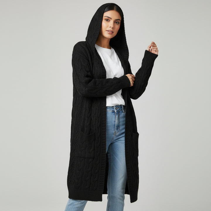 Women’s Casual Open Front Cardigan Sweater with Pockets-Bon Voyage Vintage