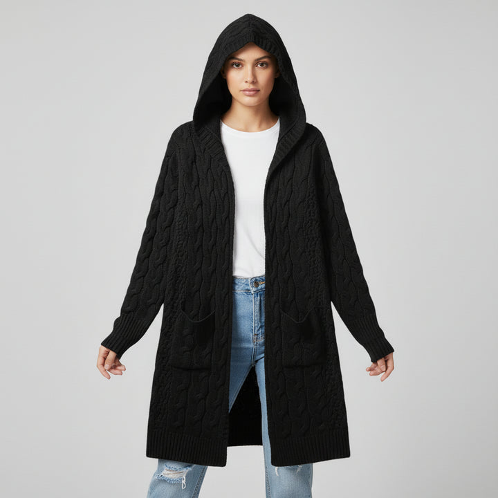 Women’s Casual Open Front Cardigan Sweater with Pockets-Bon Voyage Vintage