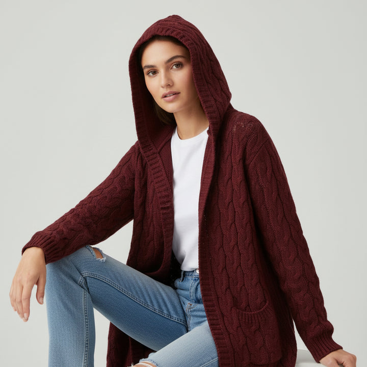 Women’s Casual Open Front Cardigan Sweater with Pockets-Bon Voyage Vintage