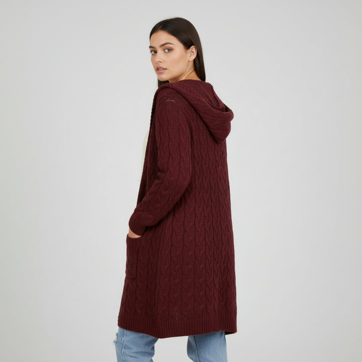 Women’s Casual Open Front Cardigan Sweater with Pockets-Bon Voyage Vintage