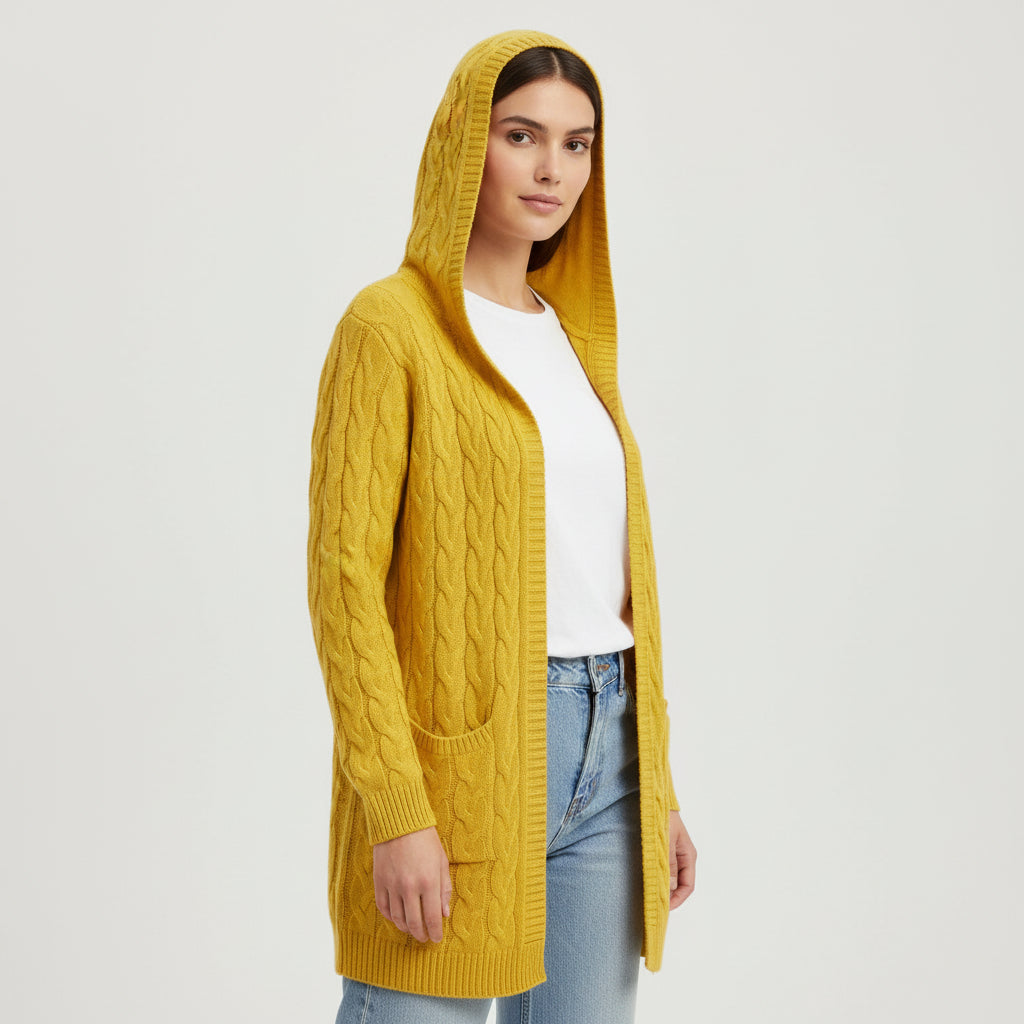 Women’s Casual Open Front Cardigan Sweater with Pockets-Bon Voyage Vintage