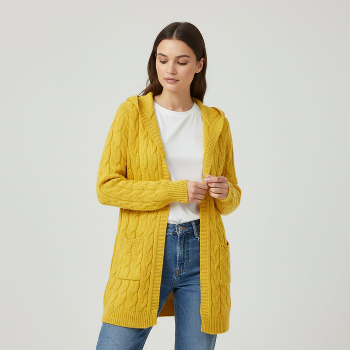 Women’s Casual Open Front Cardigan Sweater with Pockets-Bon Voyage Vintage