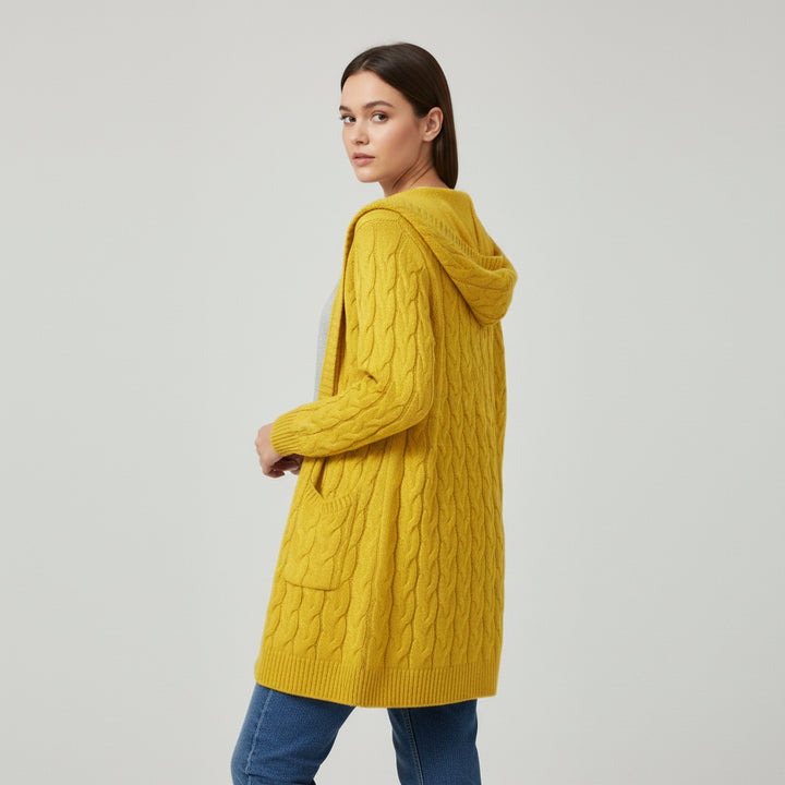 Women’s Casual Open Front Cardigan Sweater with Pockets-Bon Voyage Vintage
