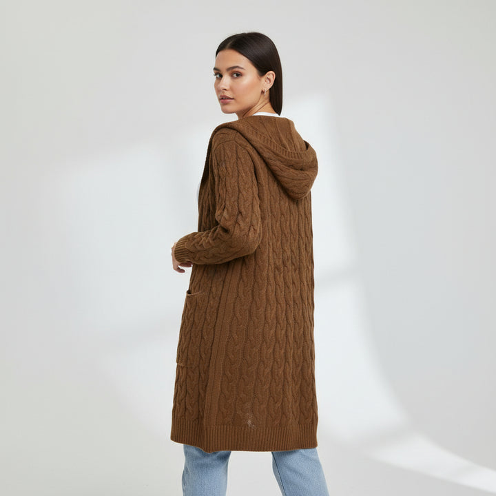 Women’s Casual Open Front Cardigan Sweater with Pockets-Bon Voyage Vintage