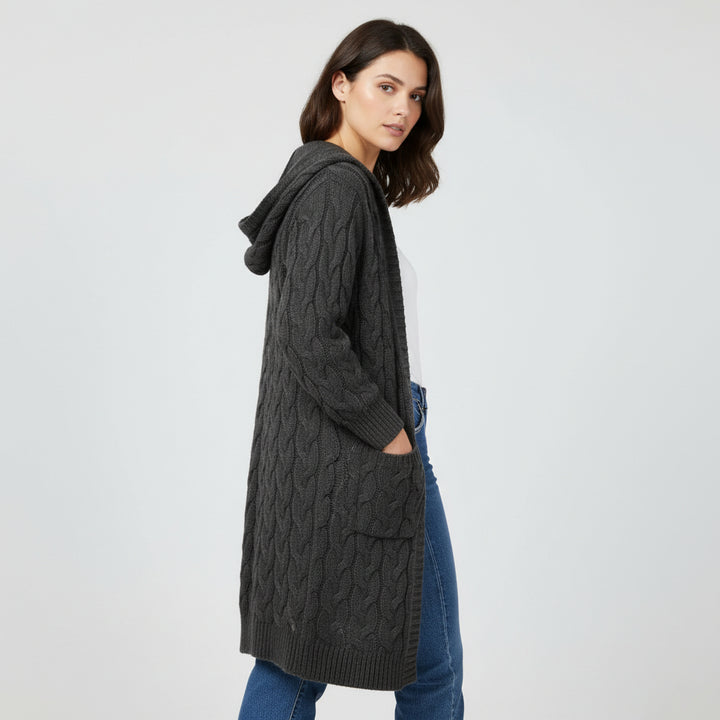 Women’s Casual Open Front Cardigan Sweater with Pockets-Bon Voyage Vintage