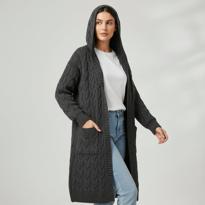 Women’s Casual Open Front Cardigan Sweater with Pockets-Bon Voyage Vintage