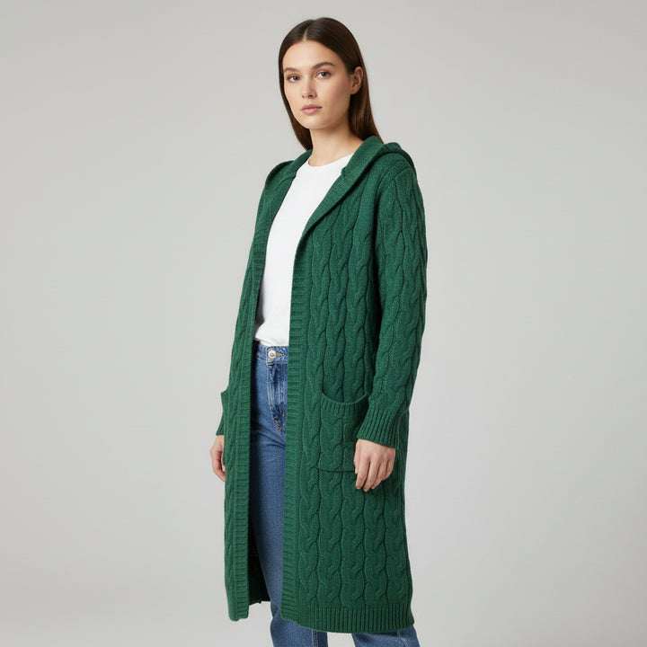 Women’s Casual Open Front Cardigan Sweater with Pockets-Bon Voyage Vintage