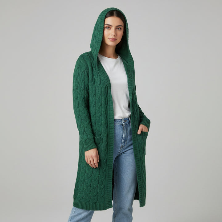 Women’s Casual Open Front Cardigan Sweater with Pockets-Bon Voyage Vintage