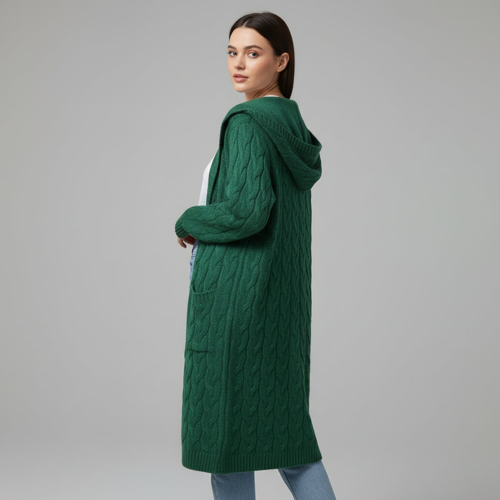 Women’s Casual Open Front Cardigan Sweater with Pockets-Bon Voyage Vintage
