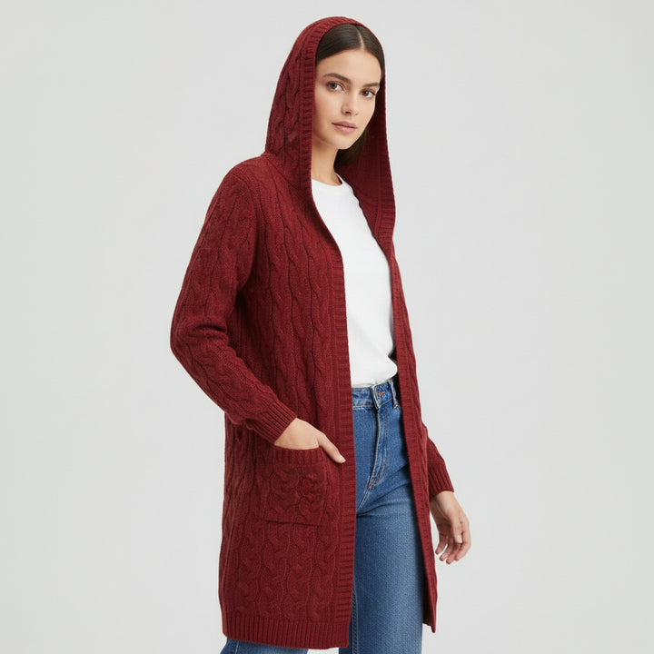 Women’s Casual Open Front Cardigan Sweater with Pockets-Bon Voyage Vintage