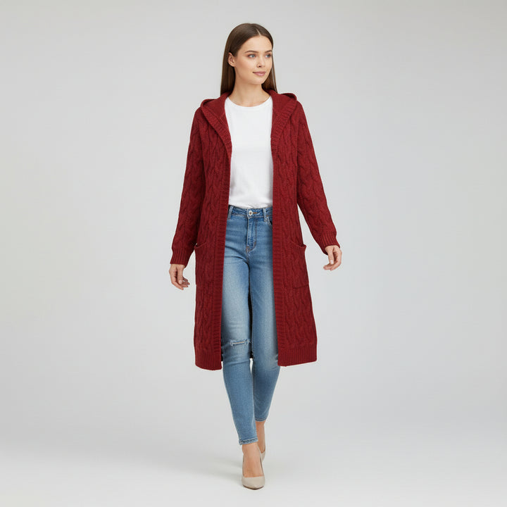 Women’s Casual Open Front Cardigan Sweater with Pockets-Bon Voyage Vintage