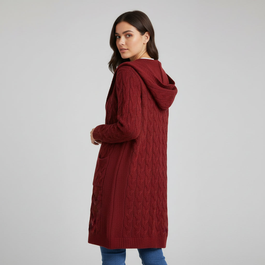 Women’s Casual Open Front Cardigan Sweater with Pockets-Bon Voyage Vintage