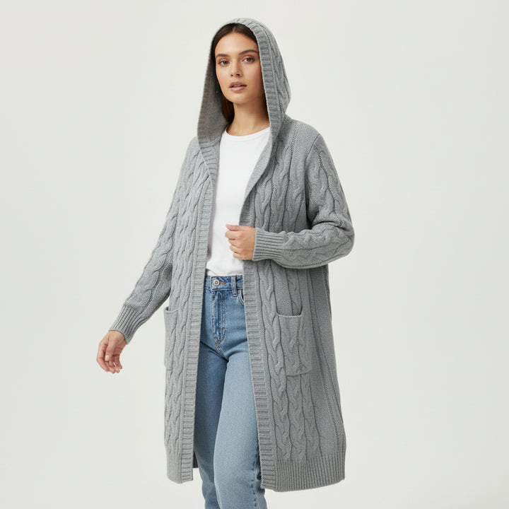 Women’s Casual Open Front Cardigan Sweater with Pockets-Bon Voyage Vintage