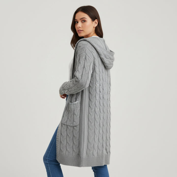 Women’s Casual Open Front Cardigan Sweater with Pockets-Bon Voyage Vintage