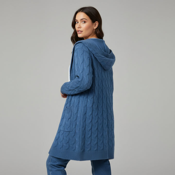Women’s Casual Open Front Cardigan Sweater with Pockets-Bon Voyage Vintage