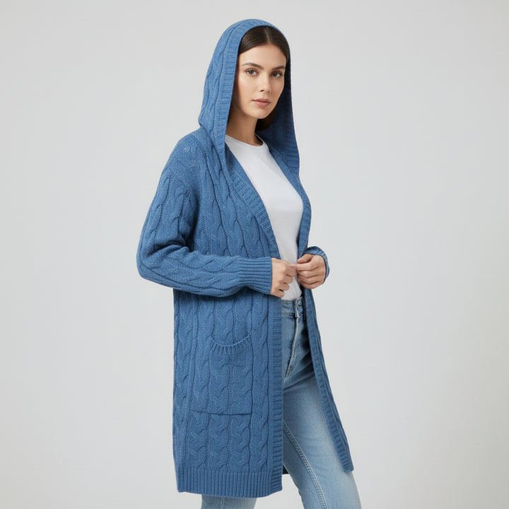 Women’s Casual Open Front Cardigan Sweater with Pockets-Bon Voyage Vintage
