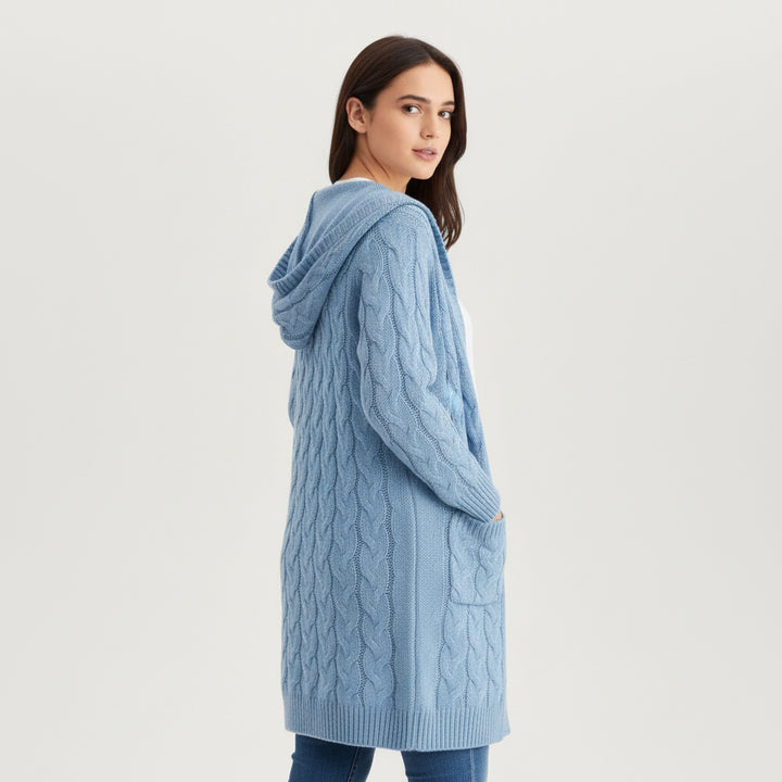 Women’s Casual Open Front Cardigan Sweater with Pockets-Bon Voyage Vintage