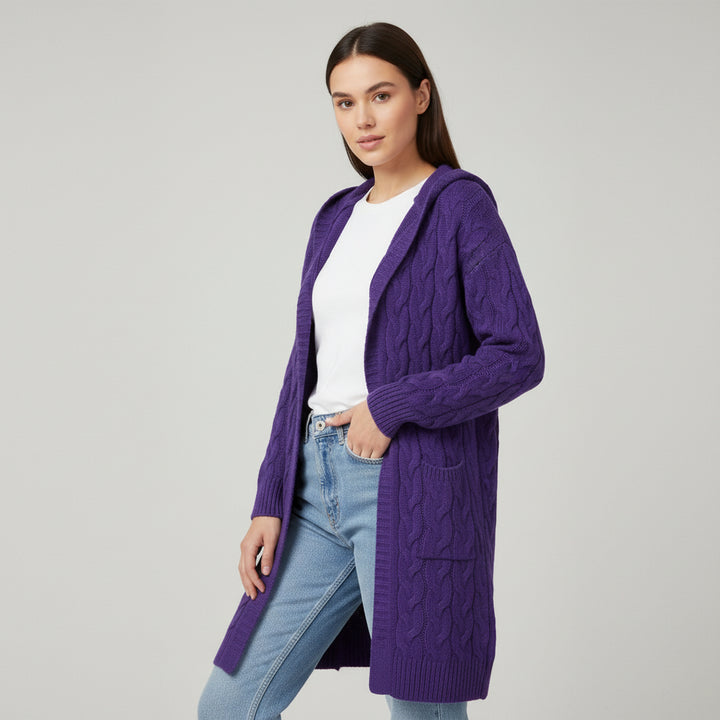 Women’s Casual Open Front Cardigan Sweater with Pockets-Bon Voyage Vintage