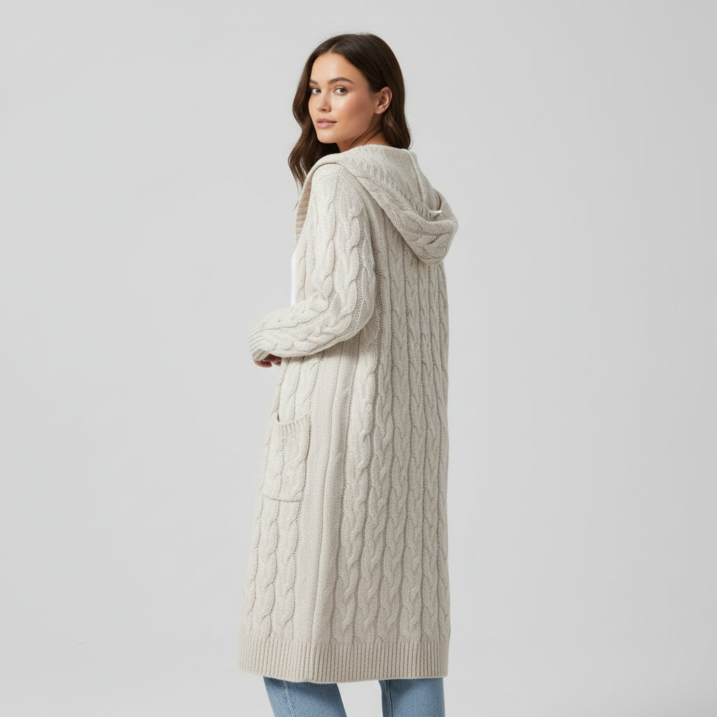 Women’s Casual Open Front Cardigan Sweater with Pockets-Bon Voyage Vintage
