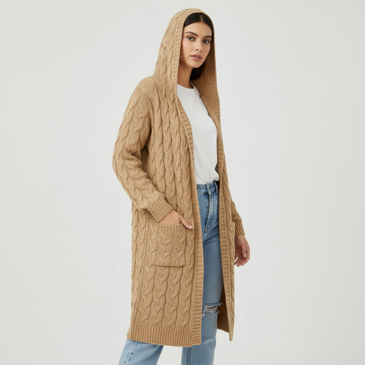 Women’s Casual Open Front Cardigan Sweater with Pockets-Bon Voyage Vintage