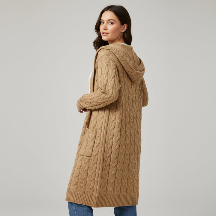 Women’s Casual Open Front Cardigan Sweater with Pockets-Bon Voyage Vintage