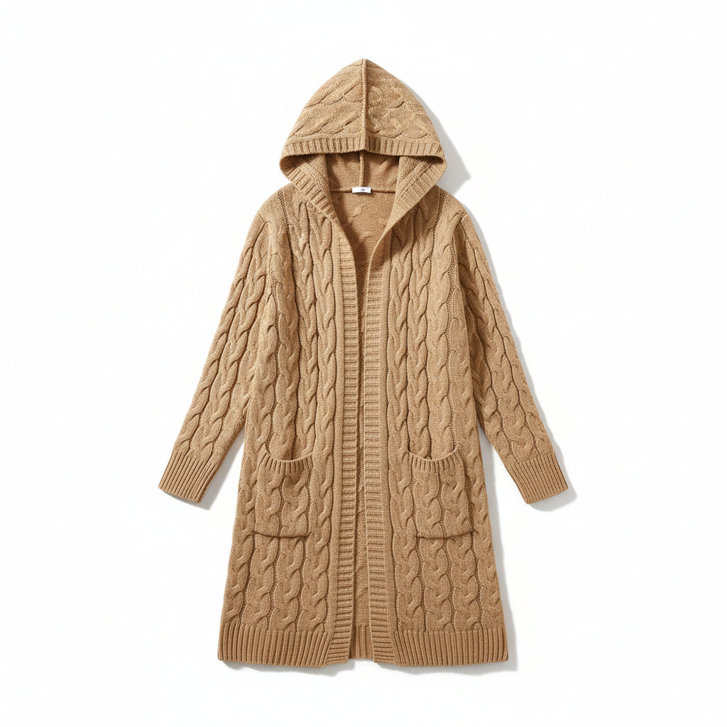 Women’s Casual Open Front Cardigan Sweater with Pockets-Bon Voyage Vintage
