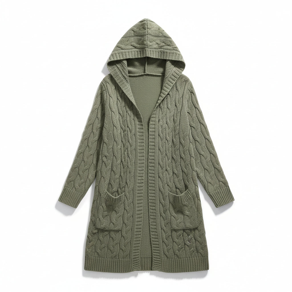 Women’s Casual Open Front Cardigan Sweater with Pockets-Bon Voyage Vintage