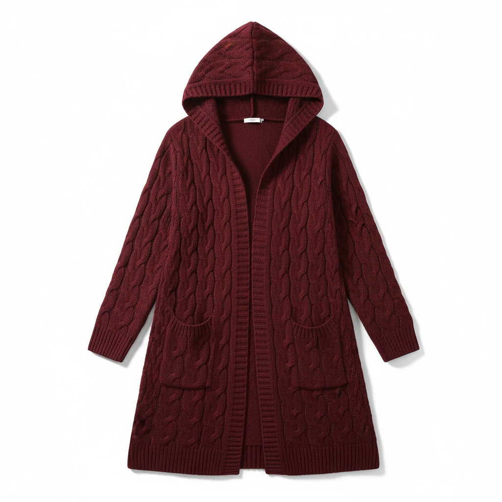 Women’s Casual Open Front Cardigan Sweater with Pockets-Bon Voyage Vintage