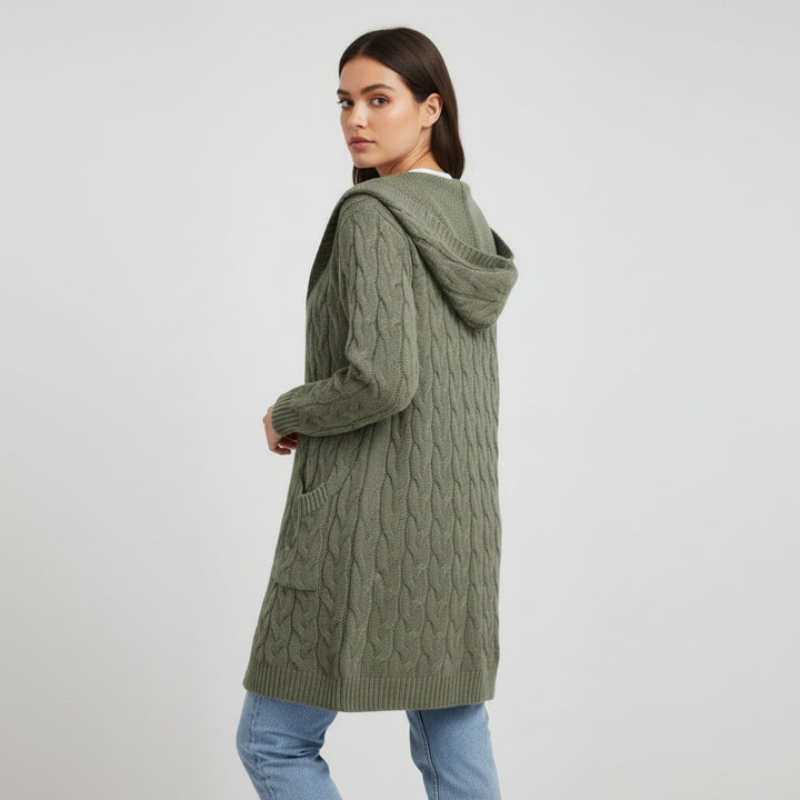 Women’s Casual Open Front Cardigan Sweater with Pockets-Bon Voyage Vintage