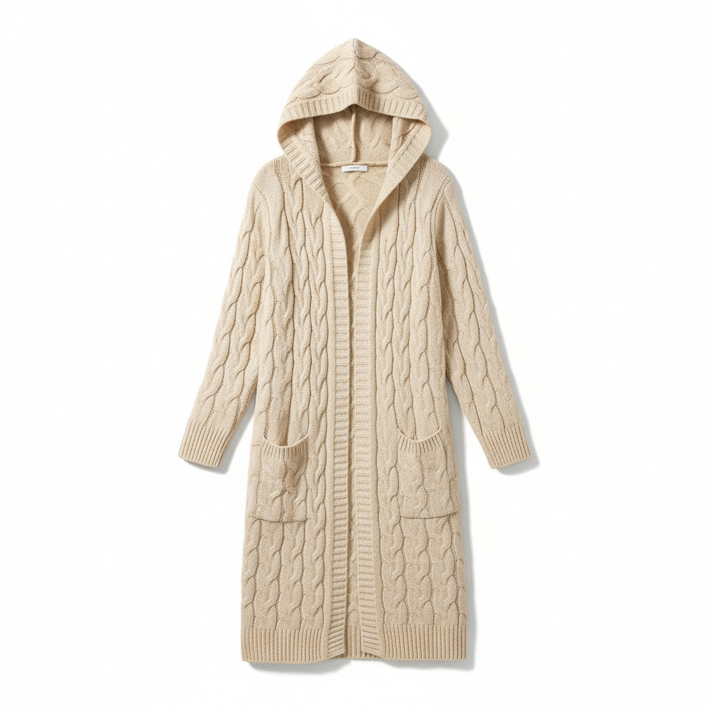 Women’s Casual Open Front Cardigan Sweater with Pockets-Bon Voyage Vintage