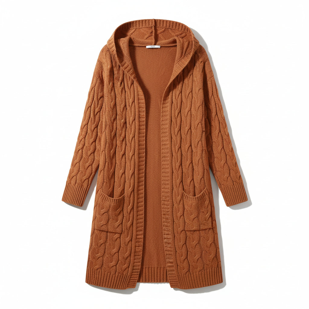 Women’s Casual Open Front Cardigan Sweater with Pockets-Bon Voyage Vintage