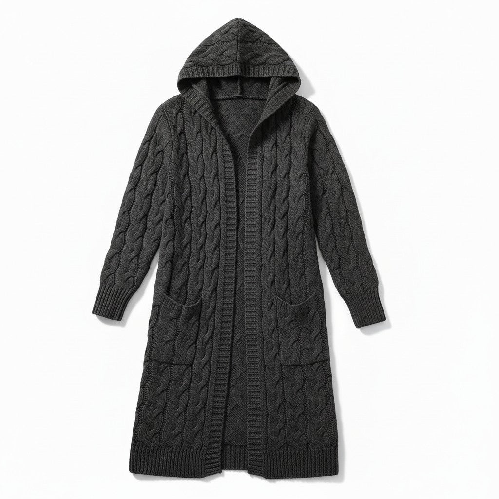 Women’s Casual Open Front Cardigan Sweater with Pockets-Bon Voyage Vintage