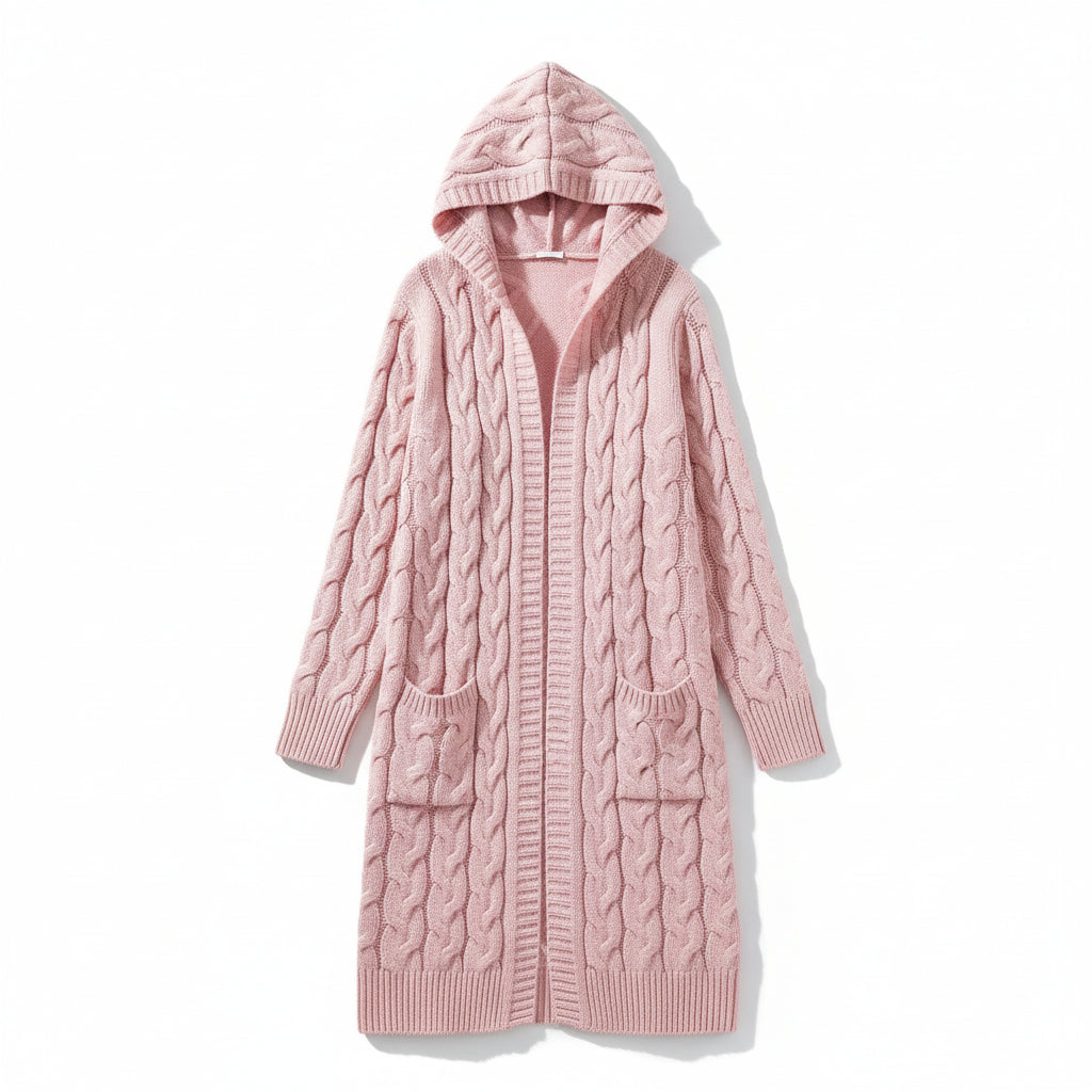 Women’s Casual Open Front Cardigan Sweater with Pockets-Bon Voyage Vintage
