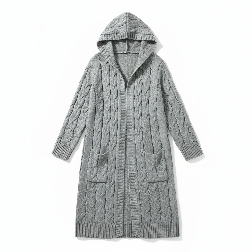 Women’s Casual Open Front Cardigan Sweater with Pockets-Bon Voyage Vintage
