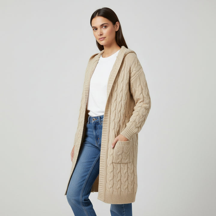 Women’s Casual Open Front Cardigan Sweater with Pockets-Bon Voyage Vintage