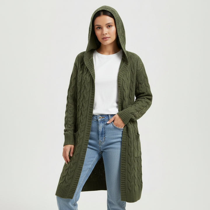 Women’s Casual Open Front Cardigan Sweater with Pockets-Bon Voyage Vintage