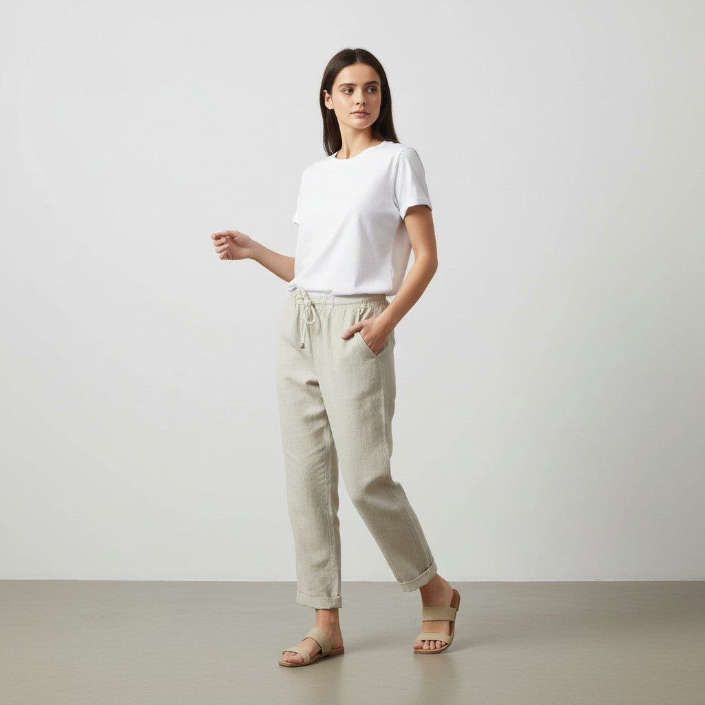 Women’s Comfortable Pants Relaxed Fit Casual Trousers-Bon Voyage Vintage
