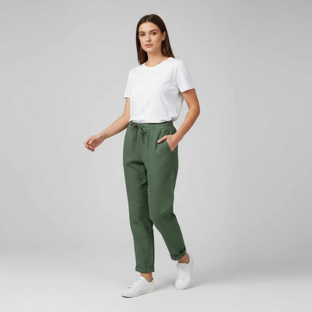 Women’s Comfortable Pants Relaxed Fit Casual Trousers-Bon Voyage Vintage