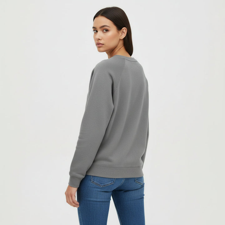 Women’s Cotton Sweatshirt Long Sleeve Casual Crewneck Pullover-Bon Voyage Vintage