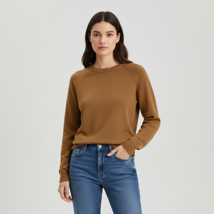 Women’s Cotton Sweatshirt Long Sleeve Casual Crewneck Pullover-Bon Voyage Vintage
