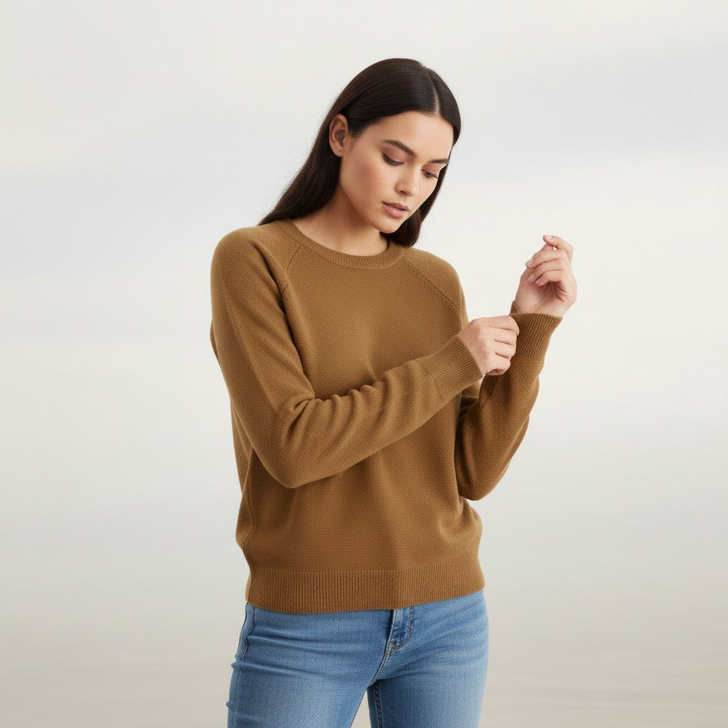 Women’s Cotton Sweatshirt Long Sleeve Casual Crewneck Pullover-Bon Voyage Vintage