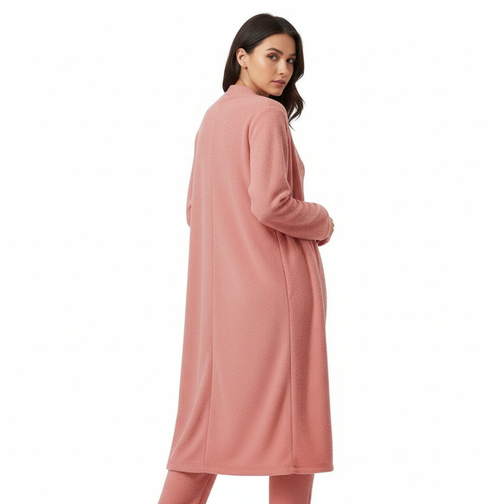 Women’s Cozy 3 Piece Pajama Set Crop Top, Wide-Leg Pants and Pullover Lounge Set-Bon Voyage Vintage