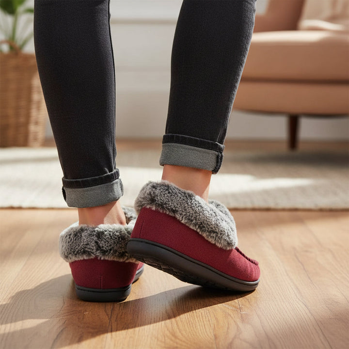 Women’s Cozy Non-Slip Slippers-Bon Voyage Vintage