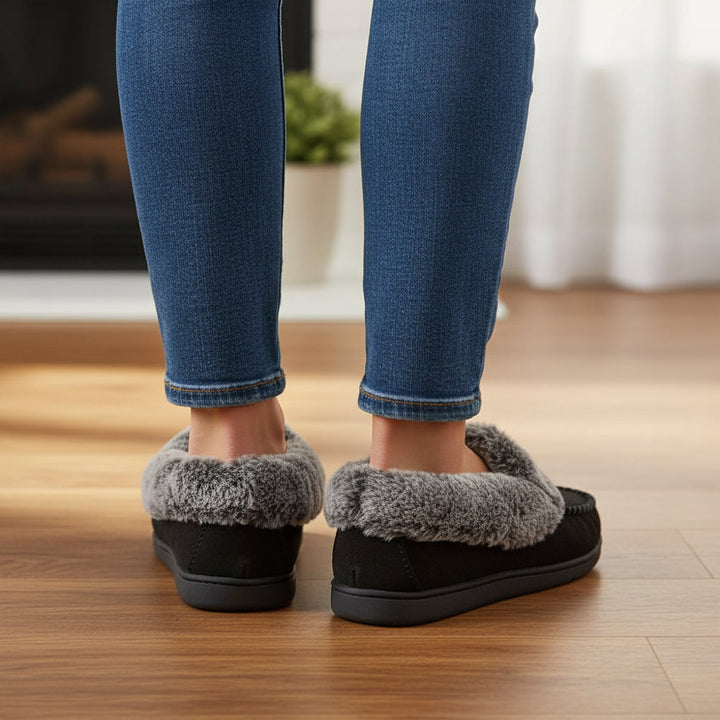 Women’s Cozy Non-Slip Slippers-Bon Voyage Vintage