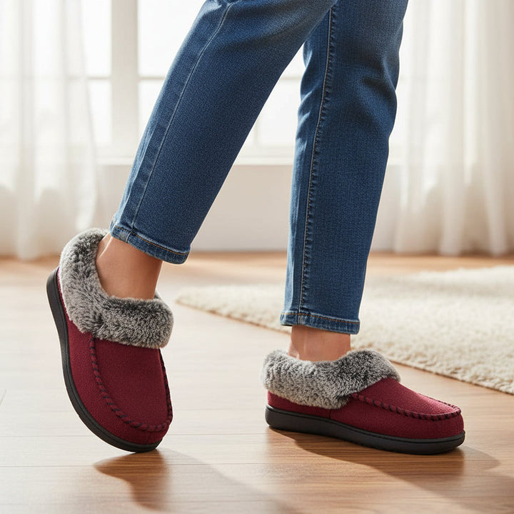 Women’s Cozy Non-Slip Slippers-Bon Voyage Vintage