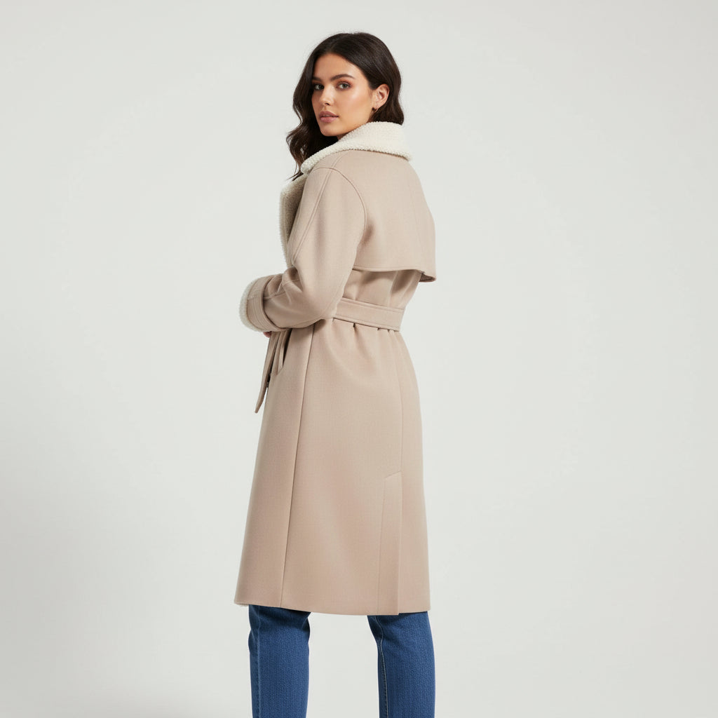Women’s Double Breasted Long Trench Coat Classic Windbreaker Outerwear-Bon Voyage Vintage